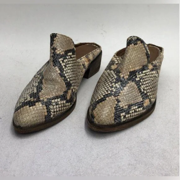 Frye Leather Melanie Snakeskin Embossed Mule - Picture 2 of 7